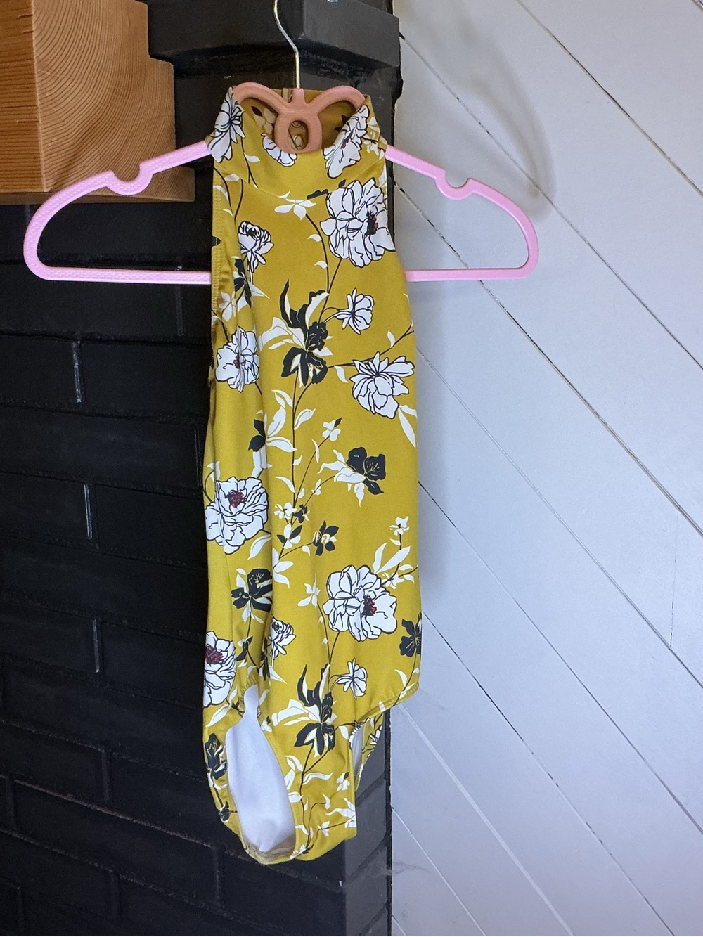 Eleve Dancewear Mustard Yellow Floral Leotard
